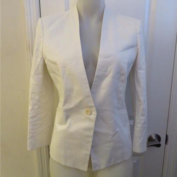 Helmut Lang Jackets & Blazers - HELMUT WHITE LONG SLEEVE LINED BLAZER  4